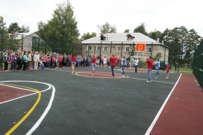 Открытие уголка спорта и здоровья в поселке Сосновый