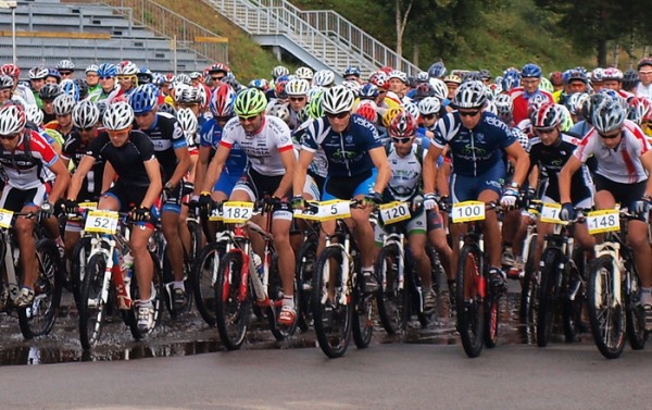 Старт веломарафона в Демино