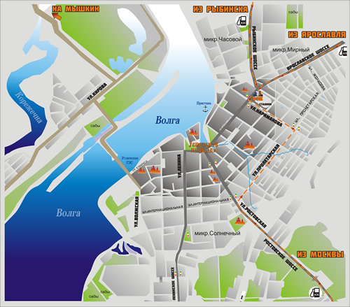 Схема проезда по Сочиу к ФОК ул. Ярославская д. 54